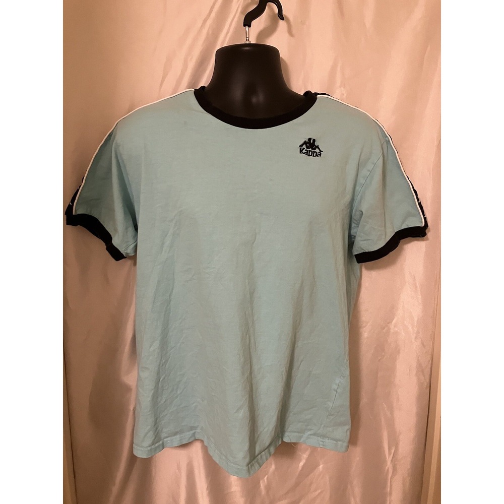 Mens Kappa Sportswear Soccer Blue Teal‎ T Shirt XL